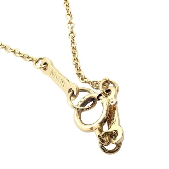 Tiffany & Co 18k Yellow Gold Rectangle Concave Disc ID Necklace - Picture 9 of 10